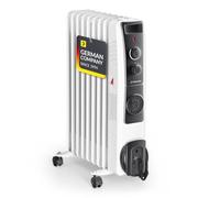 TROTEC Chauffage électrique radiateur bain d'huile TRH 22 E 2.400 W | 3 allures de chauffe, thermostat