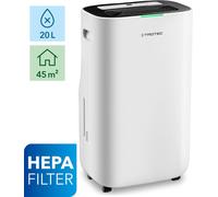 TROTEC Déshumidificateur et purificateur d'air TTK 70 HEPA (Plus)|Filtration HEPA pour pièces jusqu'à 45 m² / 110 m³ |Puissance de déshumidification max. 20 l / 24 h