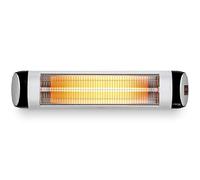 TROTEC IR 2570 S Chauffage Mural Extérieur 2500W | Radiateur IR quartz IP34, 3 niveaux, minuterie 24 , télécommande, LED - Idéal pour terrasse couverte, balcon, restauration