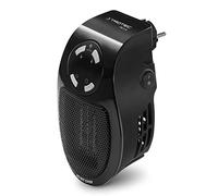 TROTEC Mini-chauffage pour prise murale TFC 2 E | Chauffage de 500 watts | 2 vitesses de ventilation | Fonction d'horloge (1-12 heures) | 10 m²/25 m³ max.