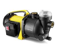 TROTEC TGP 1005 E Pompe de jardin à filtre intégré 1000 W, 3300 l/h | Hauteur de refoulement 42 m, aspiration 7 m, pour récupérateur d’eau de pluie, citerne et puits