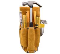Trousse à Outils de Ceinture en Cuir de Vachette, Poches Séparées | Résistante, Facile à Nettoyer, pour Réparation et Jardinage, Adaptée aux Couteaux et Outils Électriques