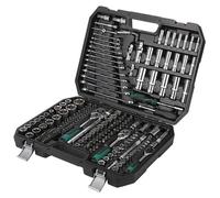 Trousse à outils de mécanicien - Trousse d'outils combinée 216 pièces - Jeu de douilles et cliquet - Clés - Mallette de rangement - Ménage et travail des métaux