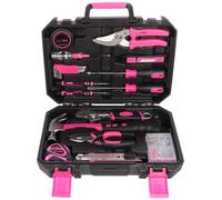 Trousse à outils - Mallette 88 pièces - Rose - Outillage maison et jardin - Avec sécateur