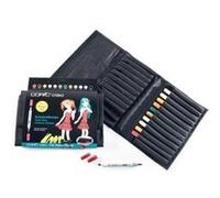 COPIC Ciao double face Pinceau & Ciseau 12, tons Manga tendance dans une trousse à crayons