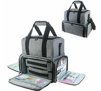 Trousse de Manucure et Outils Sac de Rangement avec Trousse de Vernis à Ongles et 2 Pochettes pour Outils à Ongles et Bouteilles de Manucure avec Tampon Doux et Épais, Bouteille de Manucure et