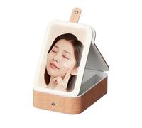 Trousse de Maquillage avec Miroir et lumière,Trousse de Maquillage avec Miroir Lumineux - Sac de texturé,Sac de Rangement d'artiste Portable, Mallette à Outils pour Accessoires de maquillag