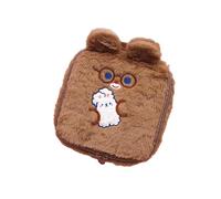 Trousse de maquillage pratique en forme d'ours en peluche douce pour filles et accessoires pour femmes modernes, Couleur café., One Size, Beauté de masse