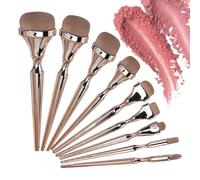 Trousse de Pinceaux de Maquillage 9 Pièces Pinceaux Doux en Fusain | Pinceau Fusain pour Dessin Pour Étudiants Artistes Mariage Salon Maison Fêtes