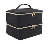 Trousse de rangement professionnelle portable pour bouteilles de vernis à ongles, lampe, outils, double compartiment, organiseurs de protection, grande capacité, sac de rangement pour vernis à ongles