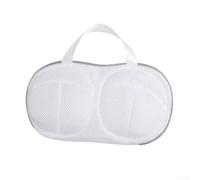 Trousse de toilette blanche délicate pour lingerie et soutien-gorge, protection du linge en maille anti-déformation avec cordon de serrage, enroulement et usure pour bonneterie, 33 x 20 cm, 1 paquet