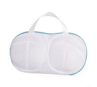 Trousse de toilette blanche délicate pour lingerie et soutien-gorge, protection du linge en maille anti-déformation avec cordon de serrage, enroulement et usure pour bonneterie, 33 x 20 cm, 1 paquet