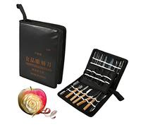 Trousse D'outils de Sculpture Culinaire, 1 Ensemble D'outils de Sculpture de 46 Pièces, Produits de Coupe de Cuisine pour Fruits et Légumes Portables, y Compris le Sac de Transport Kit de Sculpture de