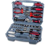 Trousse d'outils pour automobile avec tournevis métriques. Coffret d'outils de 67 pièces comprenant des outils à main pour la réparation et l'entretien des voitures, des vélos et des véhicules. Le tou