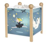 TROUSSELIER - Ballerines - Veilleuse - Lanterne Magique - Idéal Cadeau Enfant - Dessin animé - Lumière rassurante - Couleur Bois Naturel - Ampoule 12V 10W inclue - Prise Elec. UK