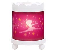 TROUSSELIER - Ballerines - Veilleuse - Manège Magique - Idéal Cadeau Enfant - Dessin animé - Lumière rassurante - Couleur Bois Blanc - Ampoule 12V 10W inclue - Prise Elec. UK