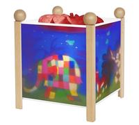 TROUSSELIER - Elmer. l'Eléphant - Veilleuse - Lanterne Magique - Idéal Cadeau Enfant - Dessin animé - Lumière rassurante - Couleur Bois Naturel - Ampoule 12V 10W inclue - Prise Elec. EU