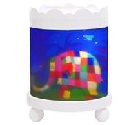 TROUSSELIER - Elmer. l'Eléphant - Veilleuse - Manège Magique - Idéal Cadeau Enfant - Dessin animé - Lumière rassurante - Couleur Bois Blanc - Ampoule 12V 10W inclue - Prise Elec. EU