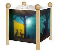 TROUSSELIER - Gédéon le Lapin - Veilleuse - Lanterne Magique - Idéal Cadeau Enfant - Dessin animé - Lumière rassurante - Couleur Bois Naturel - Ampoule 12V 10W inclue - Prise Elec. UK