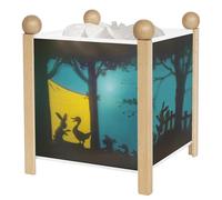TROUSSELIER - Gédéon le Lapin - Veilleuse - Lanterne Magique - Idéal Cadeau Enfant - Dessin animé - Lumière rassurante - Couleur Bois Naturel - Ampoule 12V 10W inclue - Prise Elec. EU
