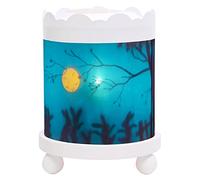 TROUSSELIER - Gédéon le Lapin - Veilleuse - Manège Magique - Idéal Cadeau Enfant - Dessin animé - Lumière rassurante - Couleur Bois Blanc - Ampoule 12V 10W inclue - Prise Elec. UK