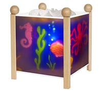 TROUSSELIER - La Mer - Veilleuse - Lanterne Magique - Idéal Cadeau Enfant - Dessin animé - Lumière rassurante - Couleur Bois Naturel - Ampoule 12V 10W inclue - Prise Elec. UK