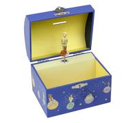 TROUSSELIER - Le Petit Prince. Saint Exupéry - Tirelire à Cadenas & Boîte à Trésors Musicale - Idéal Cadeau Enfant - Musique Le Printemps de Vivaldi - Colori Bleu