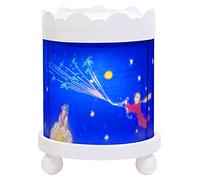TROUSSELIER - Le Petit Prince. Saint Exupéry - Veilleuse - Manège Magique - Idéal Cadeau Enfant - Dessin animé - Lumière rassurante - Couleur Bois Blanc - Ampoule 12V 10W inclue - Prise Elec. UK