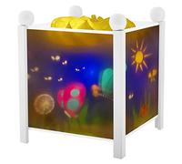 TROUSSELIER - Les Papillons - Veilleuse - Lanterne Magique - Idéal Cadeau Enfant - Dessin animé - Lumière rassurante - Couleur Bois Blanc - Ampoule 12V 10W inclue - Prise Elec. UK