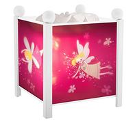 TROUSSELIER - Princesses Fées - Veilleuse - Lanterne Magique - Idéal Cadeau Enfant - Dessin animé - Lumière rassurante - Couleur Bois Blanc - Ampoule 12V 10W inclue - Prise Elec. UK