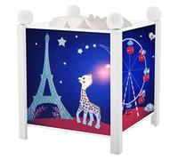 TROUSSELIER - Sophie la Girafe à Paris - Veilleuse - Lanterne Magique -Idéal Cadeau de Naissance - Dessin animé - Couleur Bois Blanc - Ampoule 12V 10W inclue - Prise Electrique UK