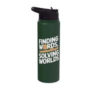 Trouver des mots - Mots croisés pour les amateurs de mots croisés Stainless Steel Insulated Water Bottle