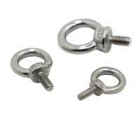 TRRYUIP Crochet A Visser Écrous de seigle levage/anneau vis boulon à œil d'écrou d'accrochage M3 M4 M5 M6 M8 M10 M12 304 acier inoxydable(Lifting Eye Screws,M8 1pc)