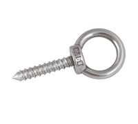 TRRYUIP Crochet A Visser M4 M5 M6 M8 M10 M12 304 écrous à œil de levage autotaraudeurs en acier inoxydable mouton anneau rond vis crochet bois(60mm,M10-1pcs)