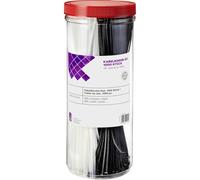 TRU COMPONENTS 1566535 28530c209 Assortiment de serre-câbles 200 mm 2.50 mm noir, naturel 1000 pc(s)