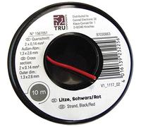 TRU COMPONENTS 1567052 Fil de câblage 2 x 0.14 mm² marron, jaune 50 m