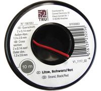 TRU COMPONENTS 1567052 Fil de câblage 2 x 0.14 mm² marron, jaune 50 m