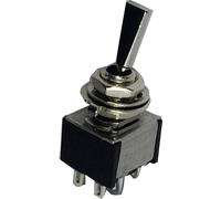 TRU COMPONENTS 1587784 TC-TA202F1 Interrupteur à levier 250 V/AC 3 A 2 x On/On à accrochage 1 pc(s)