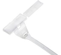 TRU COMPONENTS 1593122 TC-PMT150203 Porte-étiquette avec collier de serrage Type de montage: pour collier serre-câbles Surface de