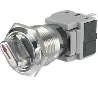 TRU COMPONENTS 704315 LAS1-BGQ-11X/21 Commutateur rotatif antivandalisme 250 V/AC 5 A Positions de commutation 2 1 x 90 ° IP40