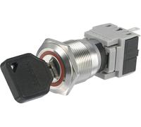 TRU COMPONENTS 704395 LAS1-BGQ-11Y/21 Commutateur à clé 250 V/AC 5 A 1 x Off/On 1 x 90 ° IP40 1 pc(s)