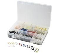 TRU COMPONENTS 737030 Assortiment dembouts simples 0.5 mm², 0.75 mm², 1 mm², 1.5 mm², 2.5 mm², 4 mm², 6 mm², 10 mm² orange, blanc, jaune, rouge, bleu, vert,