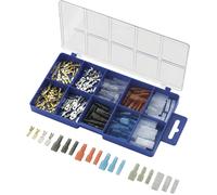 TRU COMPONENTS 739660 Assortiment de cosses à sertir 0.50 mm² 2.50 mm² transparent, noir, rouge, bleu 160 pc(s)