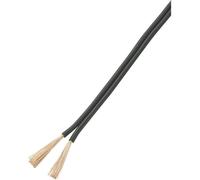TRU COMPONENTS 93030c523 Fil de câblage 2 x 0.50 mm² noir 25 m
