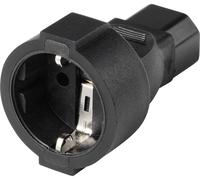 TRU COMPONENTS Adaptateur pour appareils réfrigérants femelle CEE - Secteur mâle C14 Nombre total de pôles: 2 + PE noir 1 pc(s)