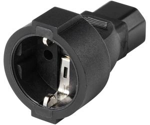 TRU COMPONENTS Adaptateur pour appareils réfrigérants femelle CEE - Secteur mâle C14 Nombre total de pôles: 2 + PE noir 1 pc(s)