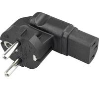 TRU COMPONENTS Adaptateur Prise mâle + contact de protection - Secteur femelle C13 Nombre total de pôles: 2 + PE noir 1 pc(s)