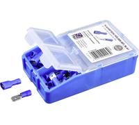 TRU COMPONENTS Assortiment de cosses à sertir 1.5 mm² 2.5 mm² bleu 140 pc(s) entièrement isolé
