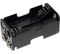 TRU COMPONENTS BH-343-2B Support de pile 4x LR6 (AA) raccordement par empreinte pile 9V