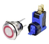 TRU COMPONENTS TC-9201352 Bouton-poussoir 250 V 15 A 1 x On/Off à rappel rouge IP65 1 pc(s)